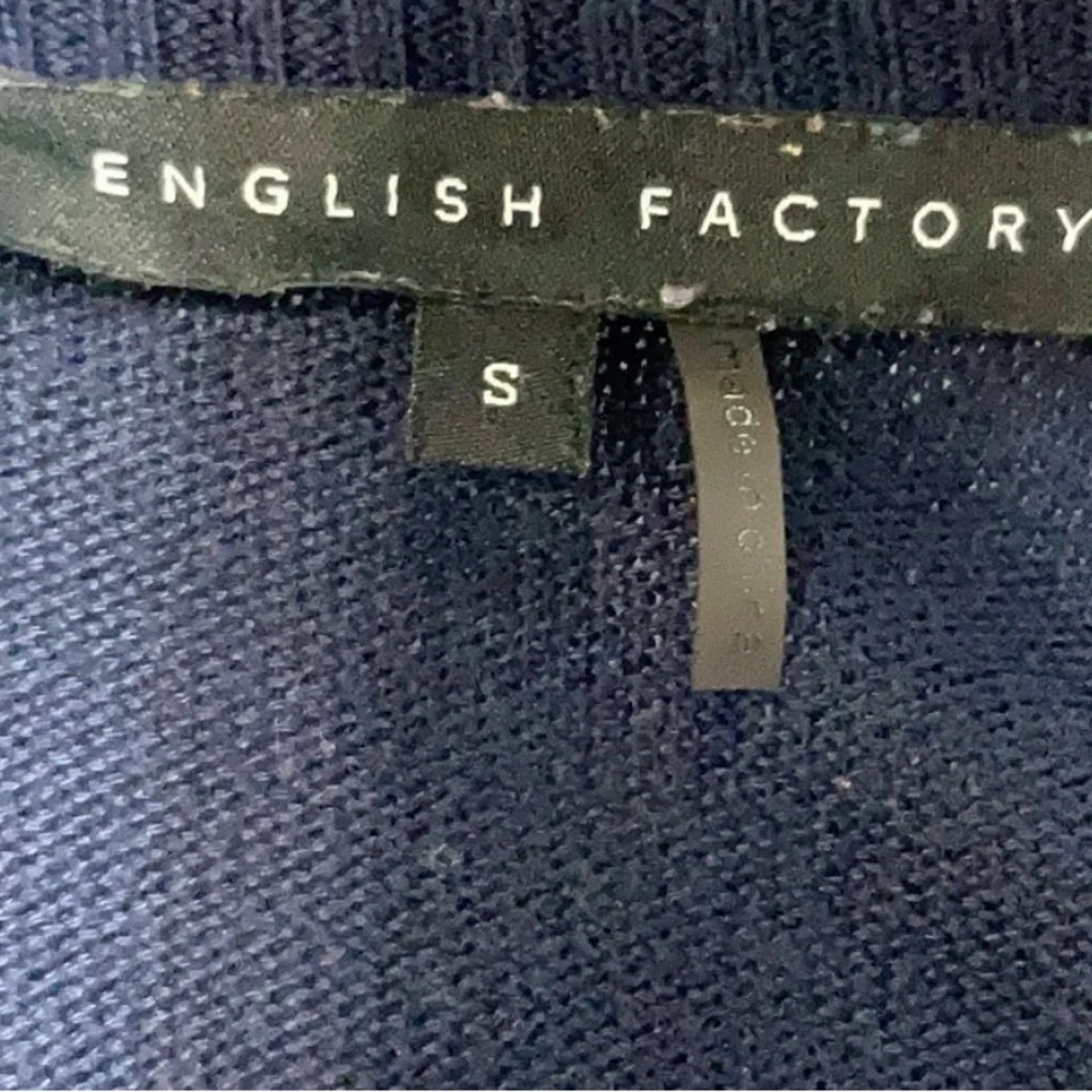 English Factory Navy Knit Top SzS